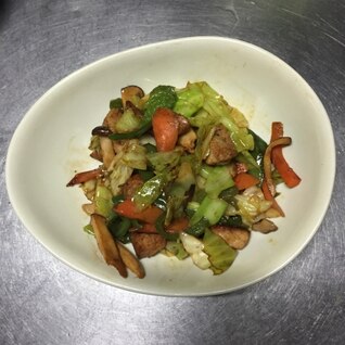 トンテキ野菜炒め